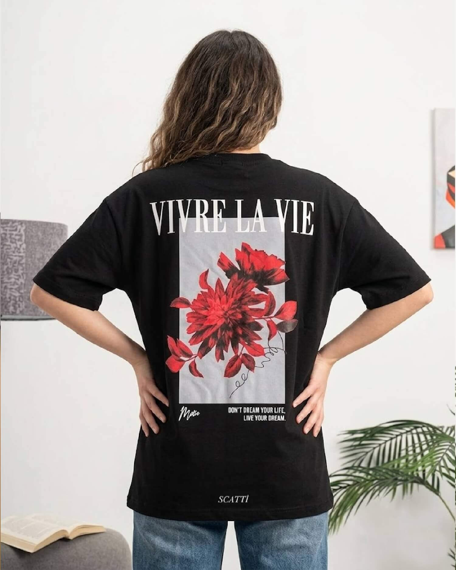 Vivre La Vie - Dropshoulder T Shirt